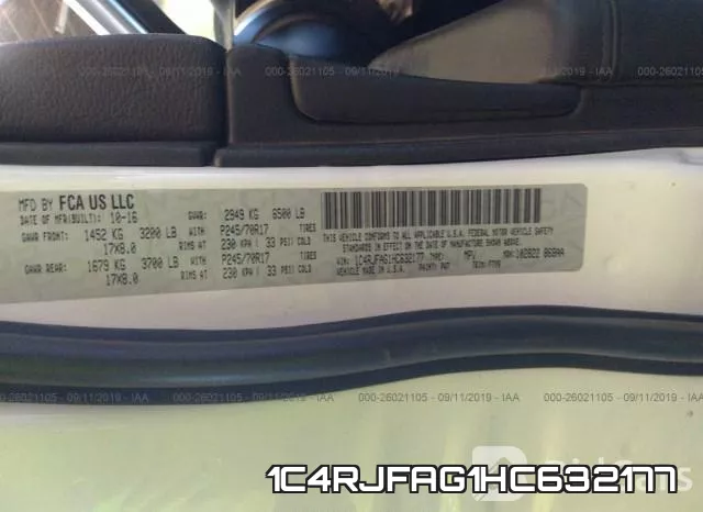 1C4RJFAG1HC632177 фото 10