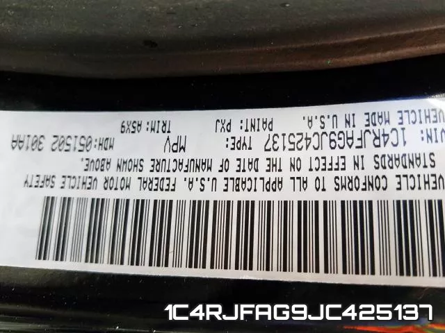 1C4RJFAG9JC425137 фото 2