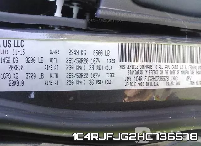 1C4RJFJG2HC736578 фото 10