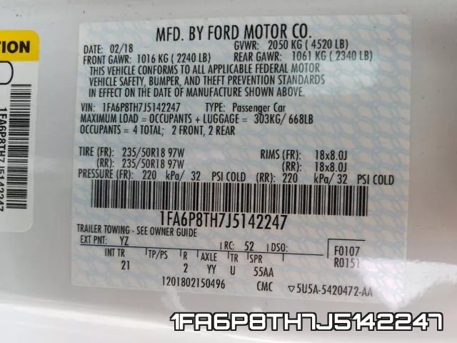 1FA6P8TH7J5142247 фото 2