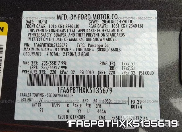 1FA6P8THXK5135679 фото 10