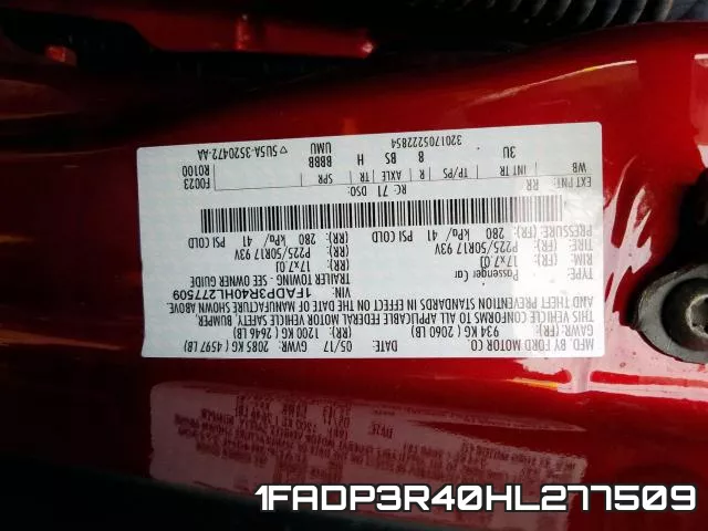 1FADP3R40HL277509 фото 2