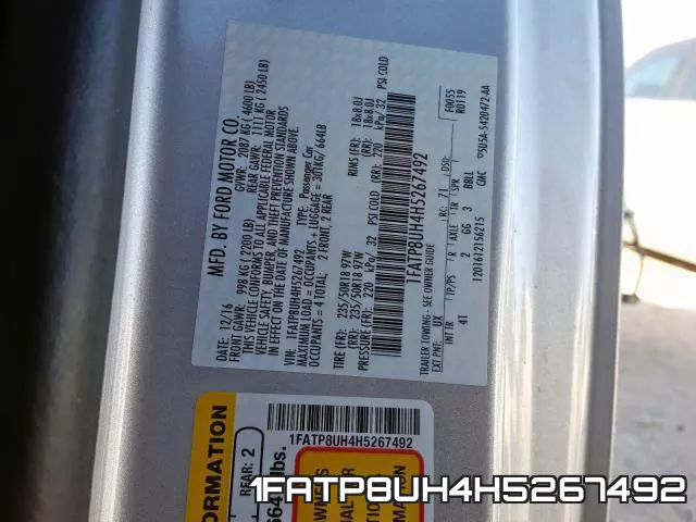 1FATP8UH4H5267492 фото 2
