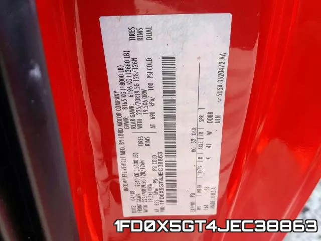 1FD0X5GT4JEC38863 фото 2