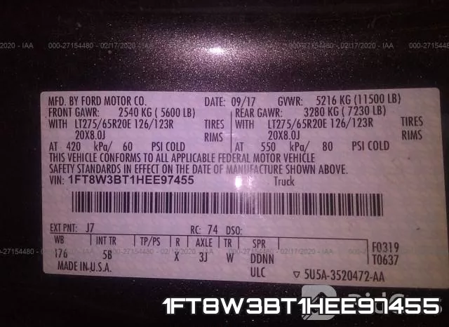 1FT8W3BT1HEE97455 фото 10