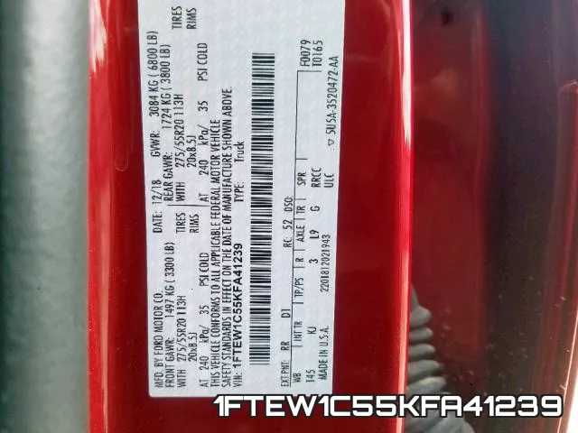 1FTEW1C55KFA41239 фото 2