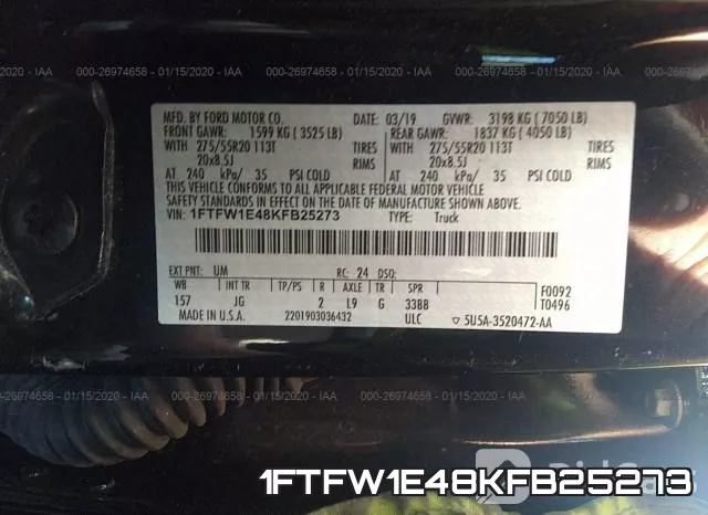 1FTFW1E48KFB25273 фото 10