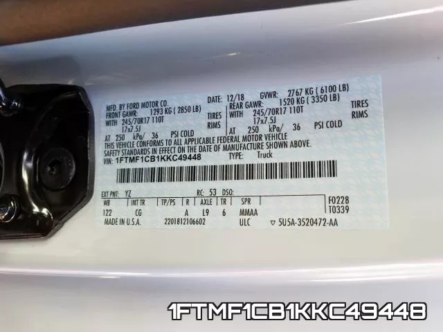 1FTMF1CB1KKC49448 фото 2