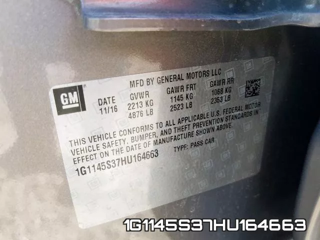1G1145S37HU164663 фото 2