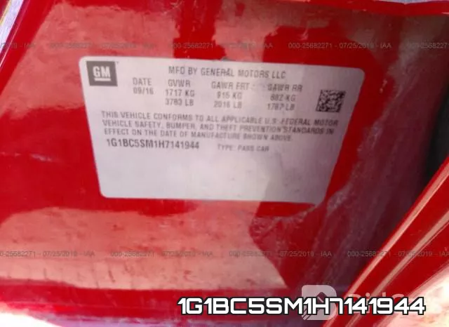 1G1BC5SM1H7141944 фото 10