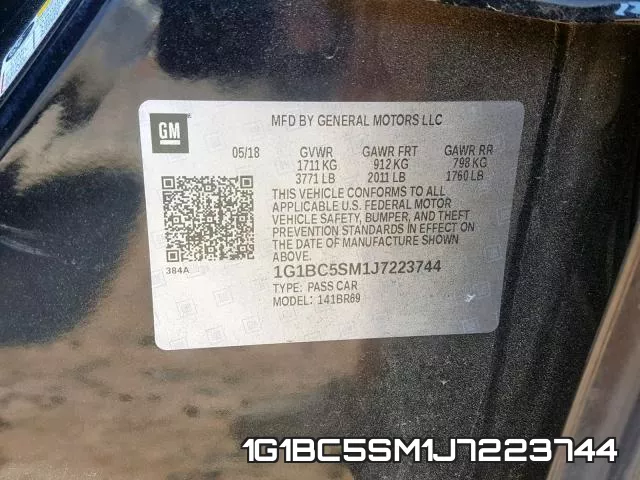 1G1BC5SM1J7223744 фото 2