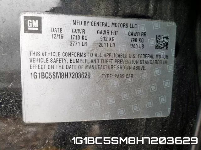 1G1BC5SM8H7203629 фото 2