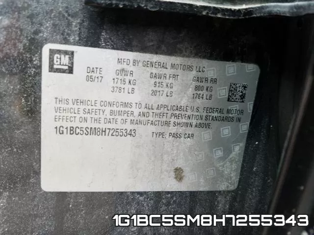 1G1BC5SM8H7255343 фото 2