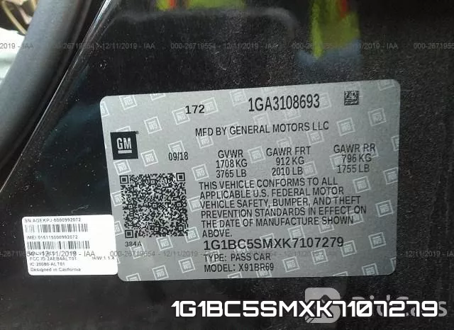 1G1BC5SMXK7107279 фото 10