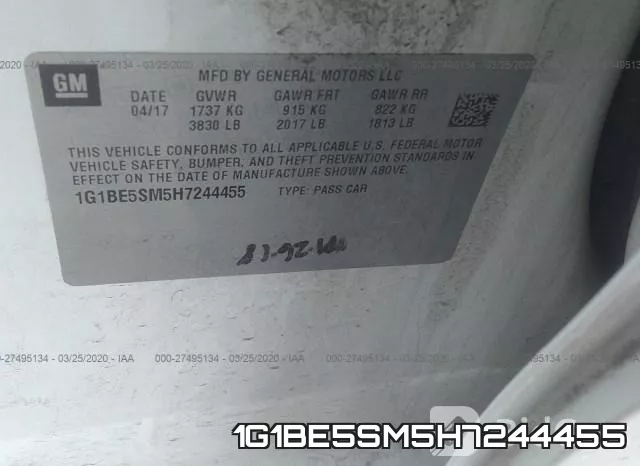 1G1BE5SM5H7244455 фото 10