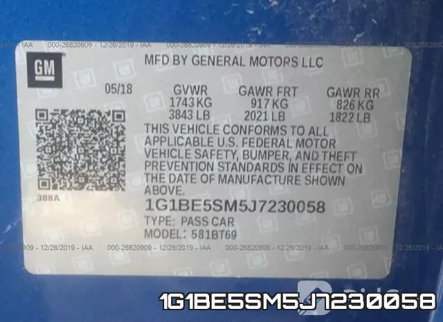 1G1BE5SM5J7230058 фото 10