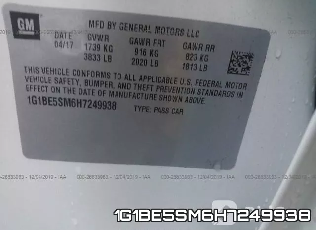1G1BE5SM6H7249938 фото 10