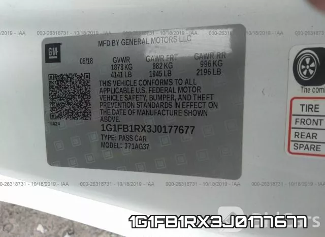 1G1FB1RX3J0177677 фото 10