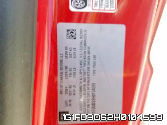 1G1FD3DS2H0104599 фото 2