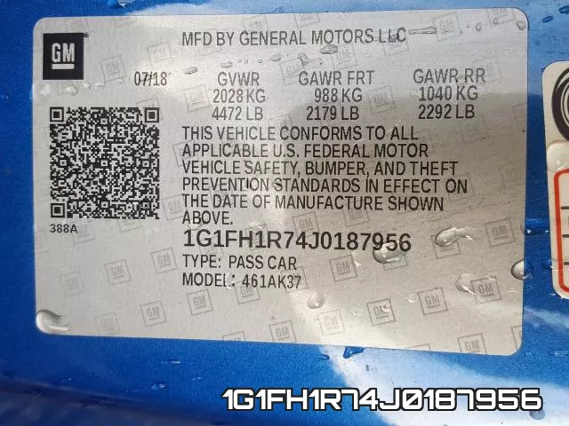 1G1FH1R74J0187956 фото 2