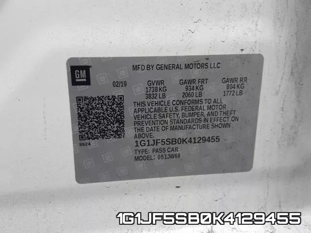 1G1JF5SB0K4129455 фото 2
