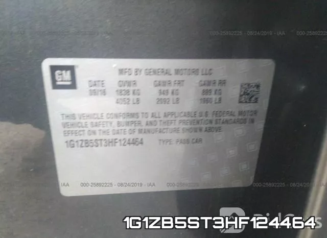 1G1ZB5ST3HF124464 фото 10