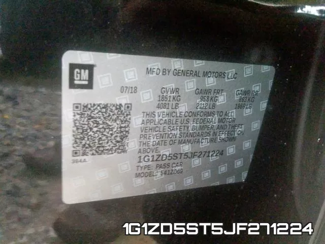 1G1ZD5ST5JF271224 фото 2