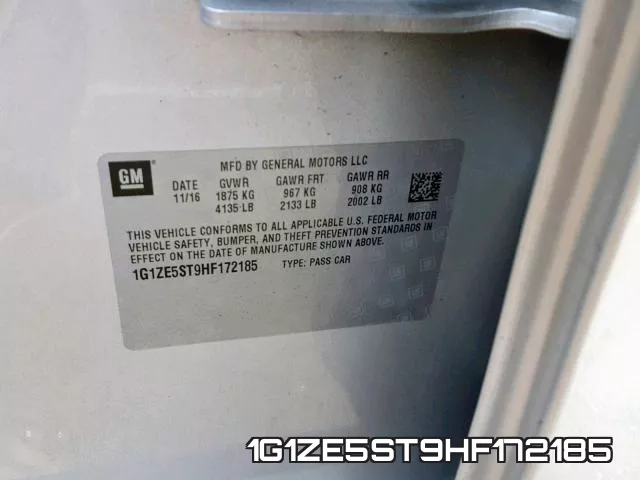 1G1ZE5ST9HF172185 фото 2