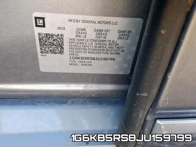 1G6KB5RS8JU159799 фото 2
