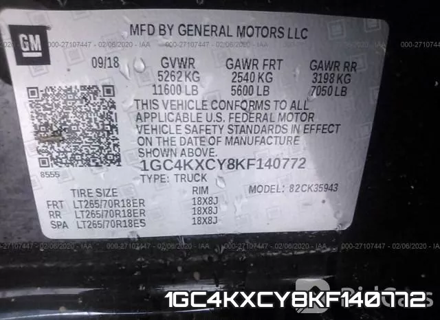 1GC4KXCY8KF140772 фото 10