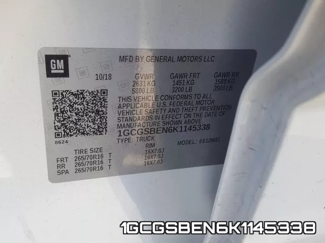 1GCGSBEN6K1145338 фото 2
