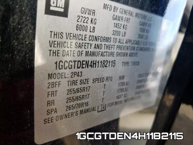 1GCGTDEN4H1182115 фото 2