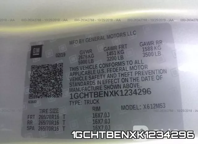 1GCHTBENXK1234296 фото 10