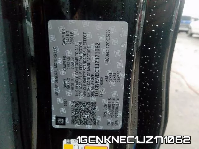 1GCNKNEC1JZ171062 фото 2
