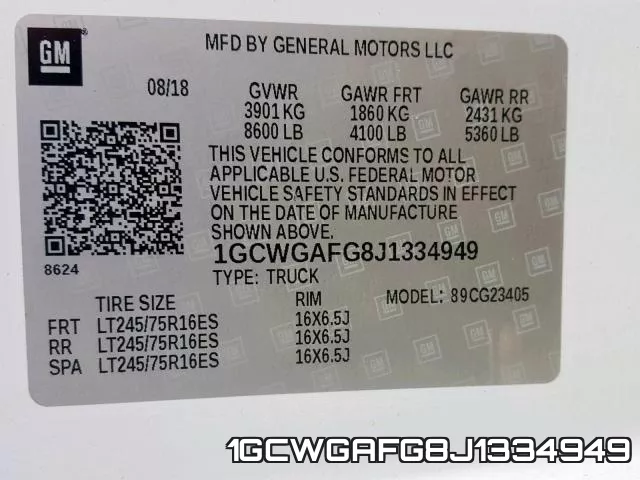 1GCWGAFG8J1334949 фото 2