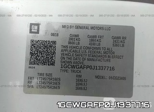 1GCWGAFP0J1337716 фото 10