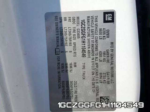 1GCZGGFG1H1104549 фото 2