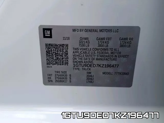 1GTU9DED7KZ196477 фото 2