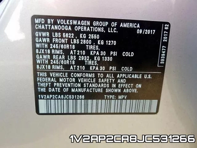 1V2AP2CA8JC531266 фото 2