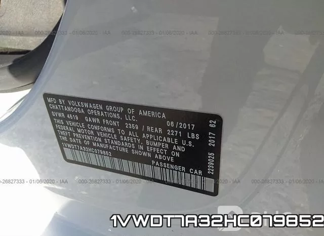 1VWDT7A32HC079852 фото 10