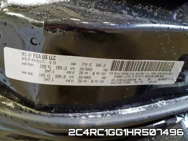 2C4RC1GG1HR507496 фото 2