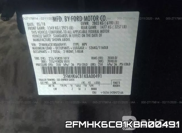 2FMHK6C81KBA00491 фото 10