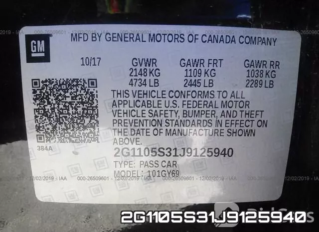 2G1105S31J9125940 фото 10