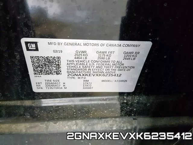 2GNAXKEVXK6235412 фото 2
