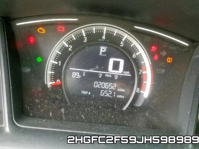 2HGFC2F59JH598989 фото 9