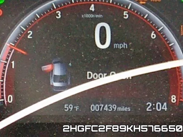 2HGFC2F89KH576650 фото 8