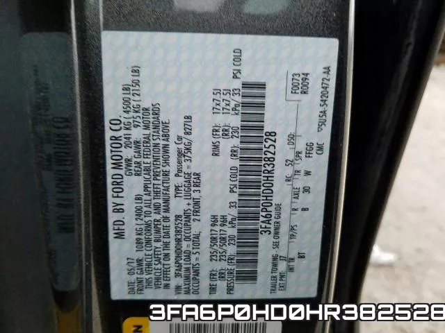 3FA6P0HD0HR382528 фото 2