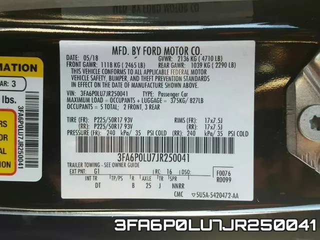 3FA6P0LU7JR250041 фото 2