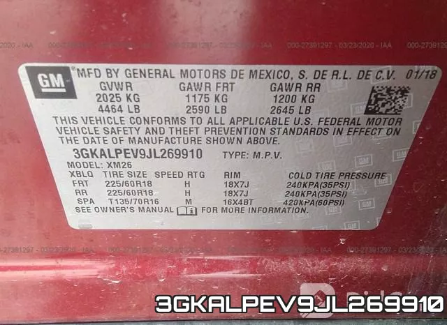 3GKALPEV9JL269910 фото 10