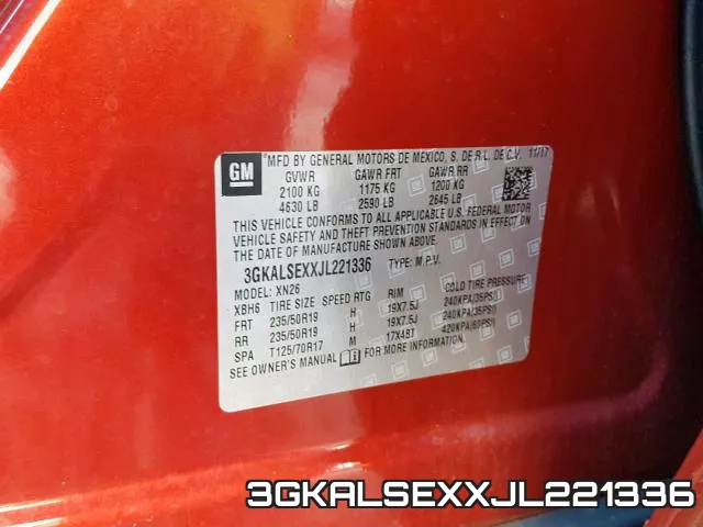 3GKALSEXXJL221336 фото 2